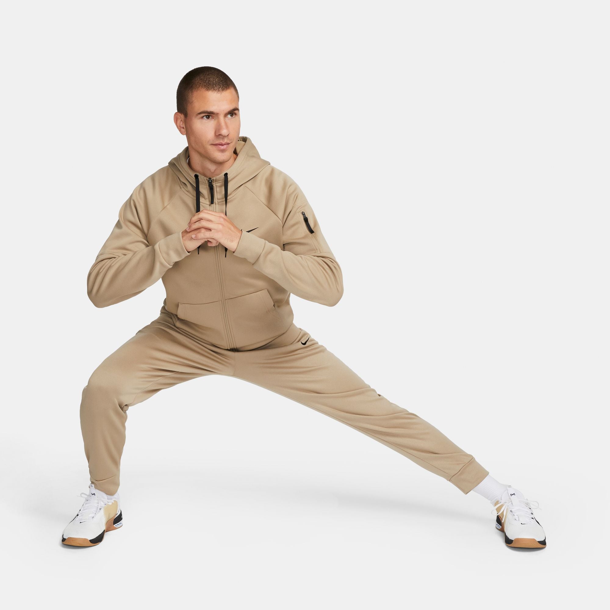 Nike Mens Therma Full Zip Fitness Top – Performance Khaki – Denim