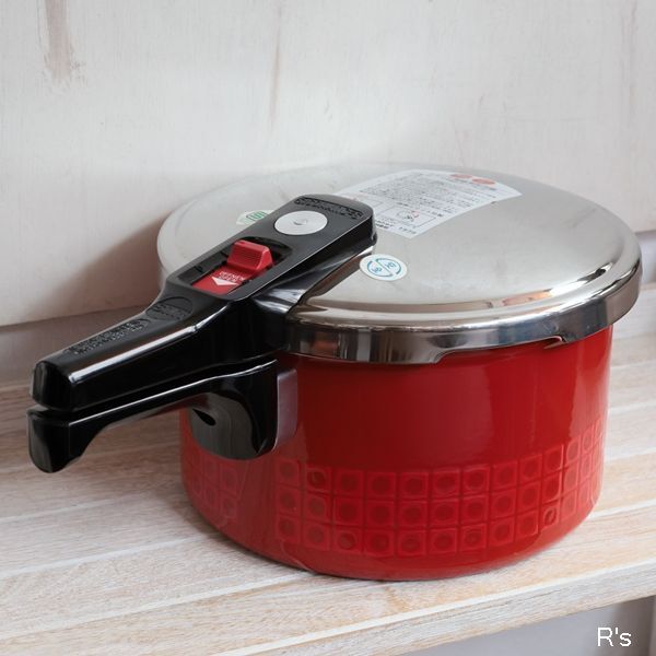 新品・未使用】silit☆シリット☆圧力鍋☆オレンジ☆5L ☆昭和☆レトロ