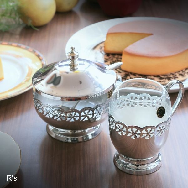 JAPAN SILVER Windsor Series シュガーポット＆クリーマーセット