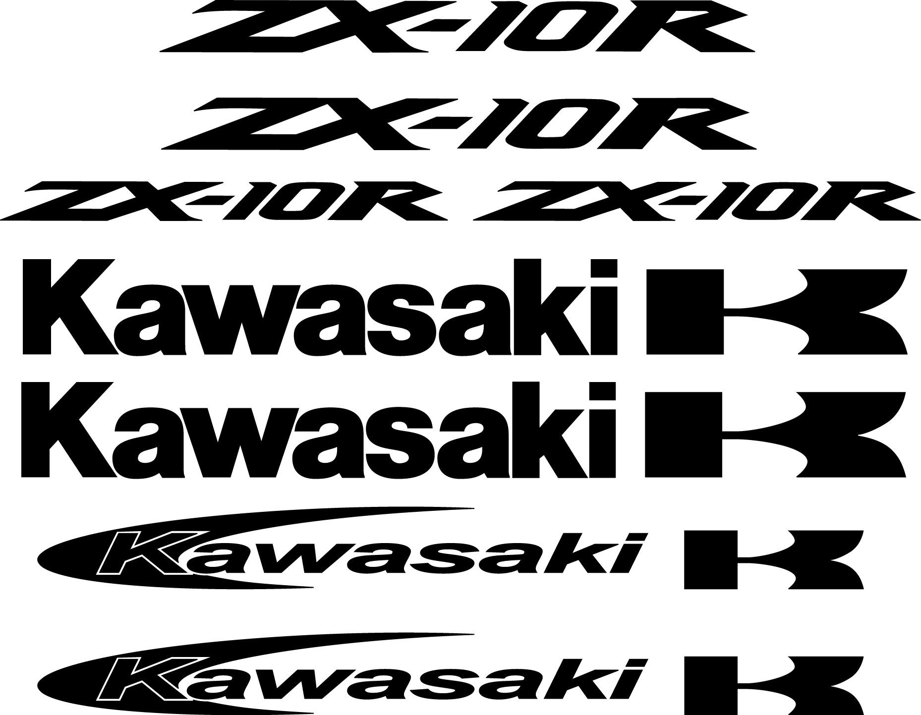 Kawasaki ZX 10R バイク用ステッカー ステッカーキット – Deco Sticker