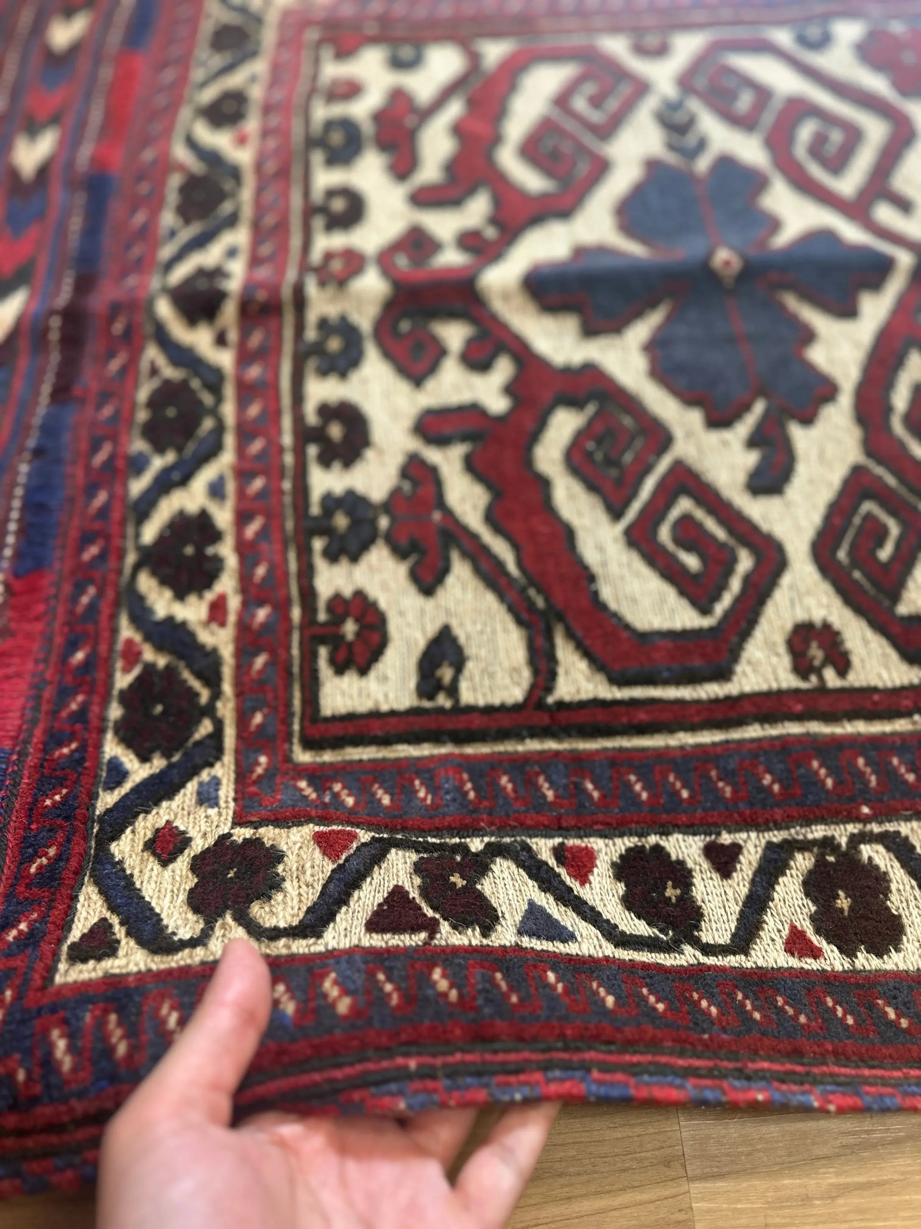 190×109 ヴィンテージラグ 手織 キリムラグ 190×109 ヴィンテージラグ