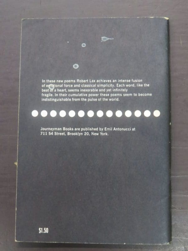 Robert Lax : New Poems 1962/1985（洋書）：現代詩 Poems (1962-1997