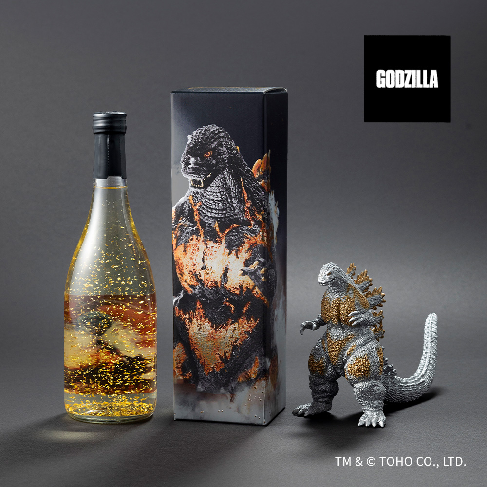 純米酒 バーニングゴジラ 金箔入り （フィギュア付きDX版