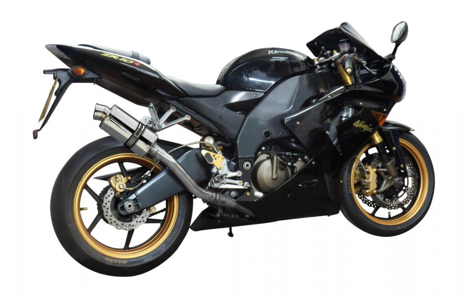 Kawasaki ZX-10R Ninja 2004-2005 Slip On 9″ Oval Stainless Exhaust