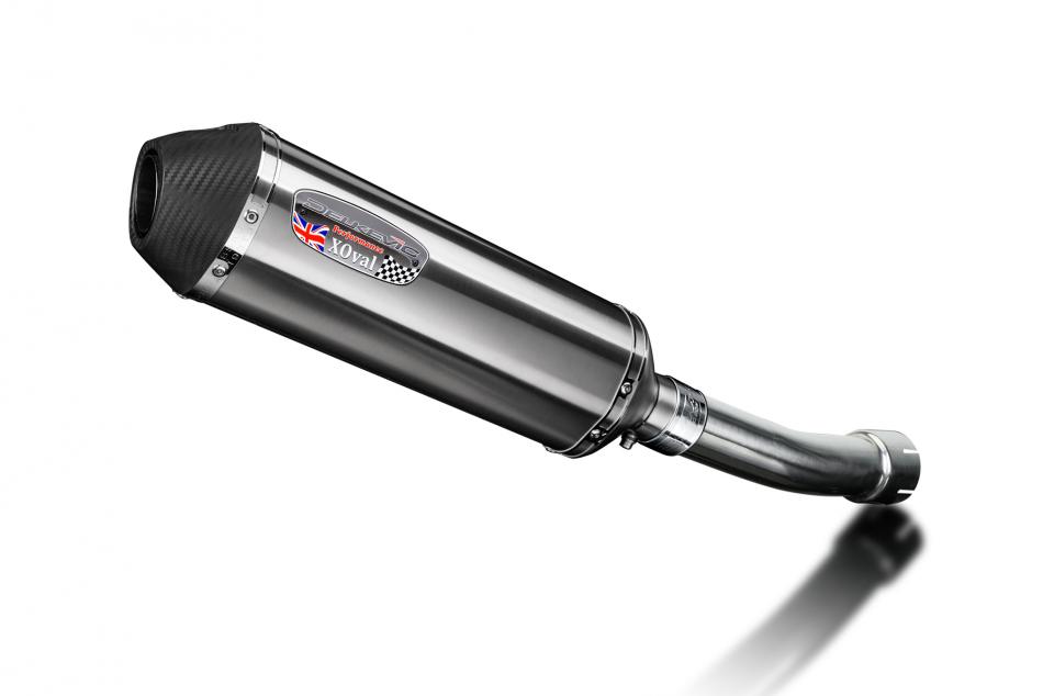 Slip-On Exhaust with 13.5-inch XOval Brushed 304 Stainless Steel