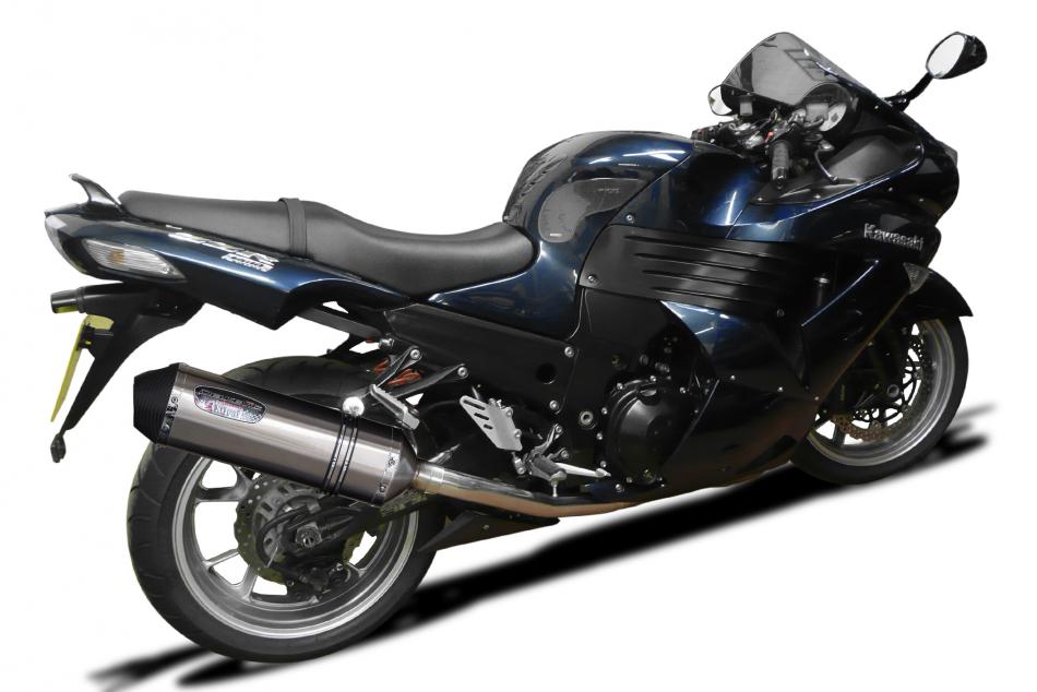 Slip-on XOval 13.5-inch Brushed 304 Stainless Steel Mufflers for