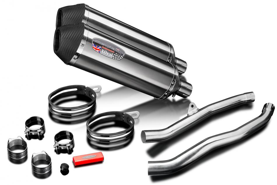 Slip-on XOval 13.5-inch Brushed 304 Stainless Steel Mufflers for