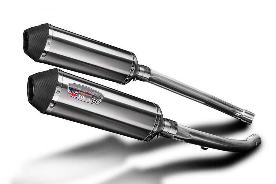 Slip-On Exhaust Set with 14-inch XOval 304 Brushed 304 Stainless