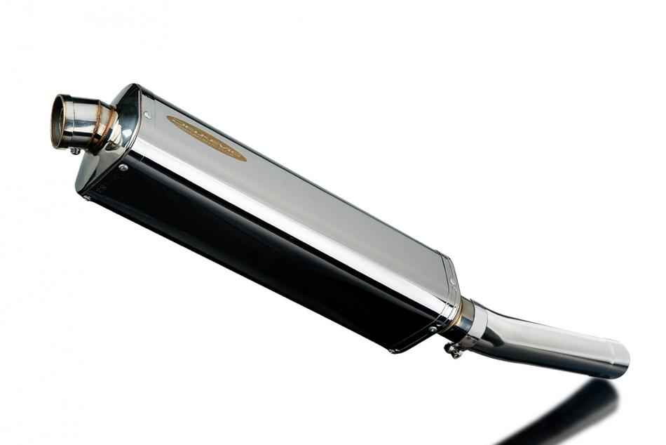 Slip-On Exhaust with 14-inch Oval Carbon Fiber Muffler for ZX-9R Ninja