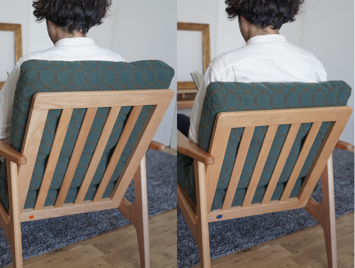 マルニ60 フレームチェア ハイバック 1シーター・両肘 オーク