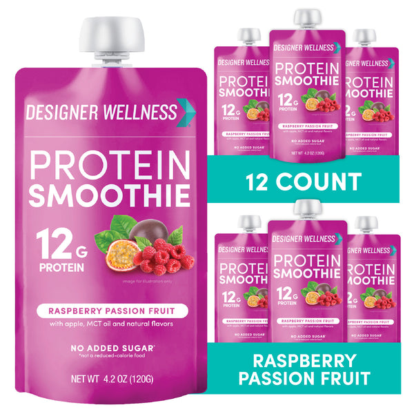 Protein Smoothie - Raspberry Passionfruit 12 pack – Designer Wellness