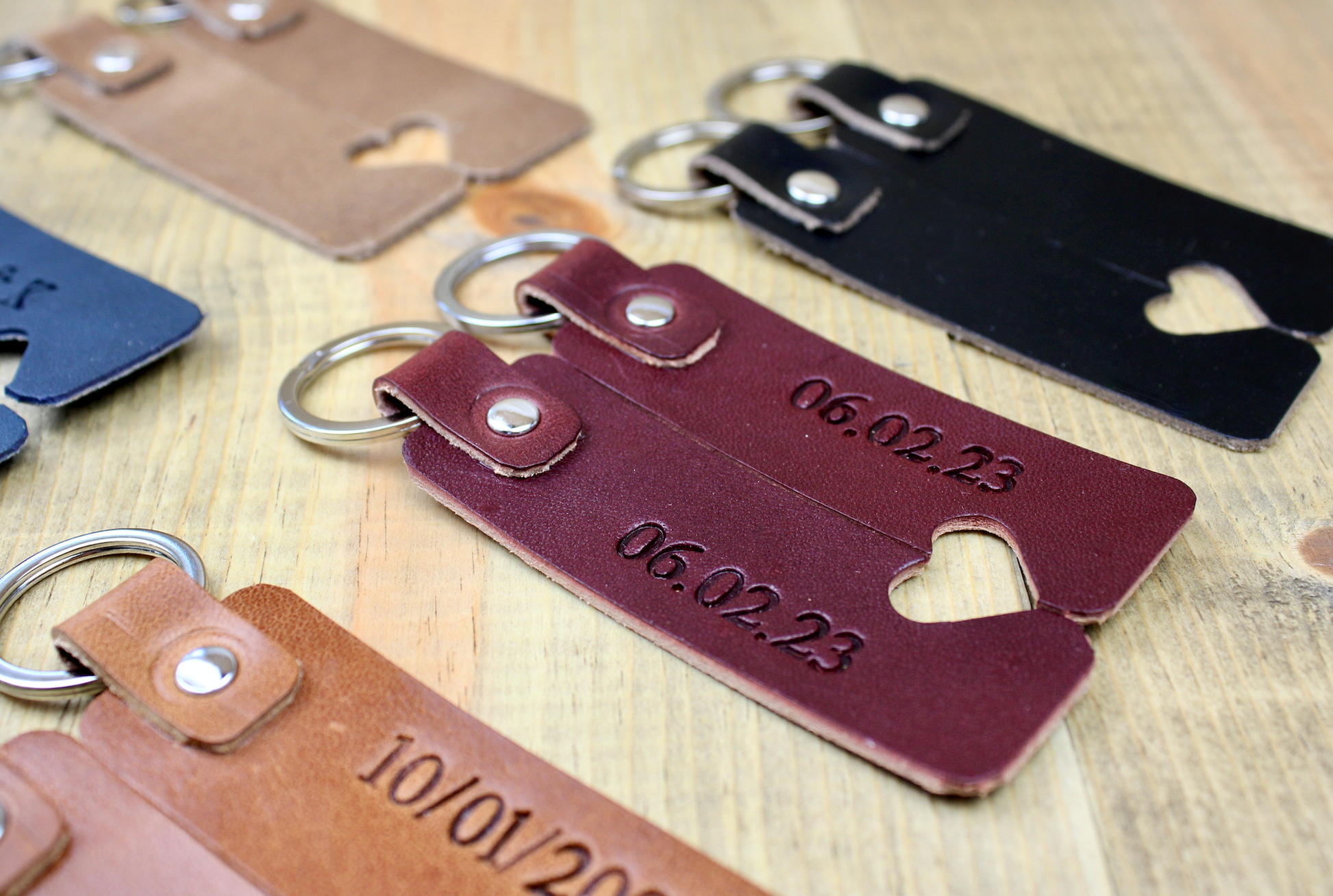 Leather Couples Keychain Set | Made in USA – Designs By Harubin