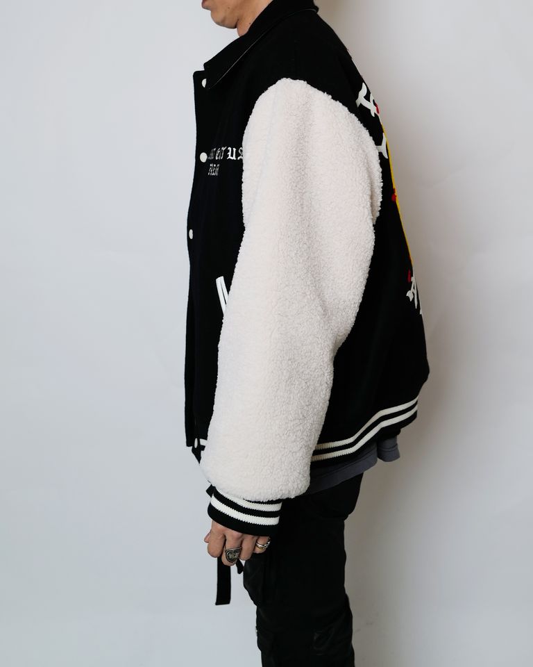 SAINT M×××××× (セントマイケル) CP_VARSITY JKT/LMA / BLACK | Detail