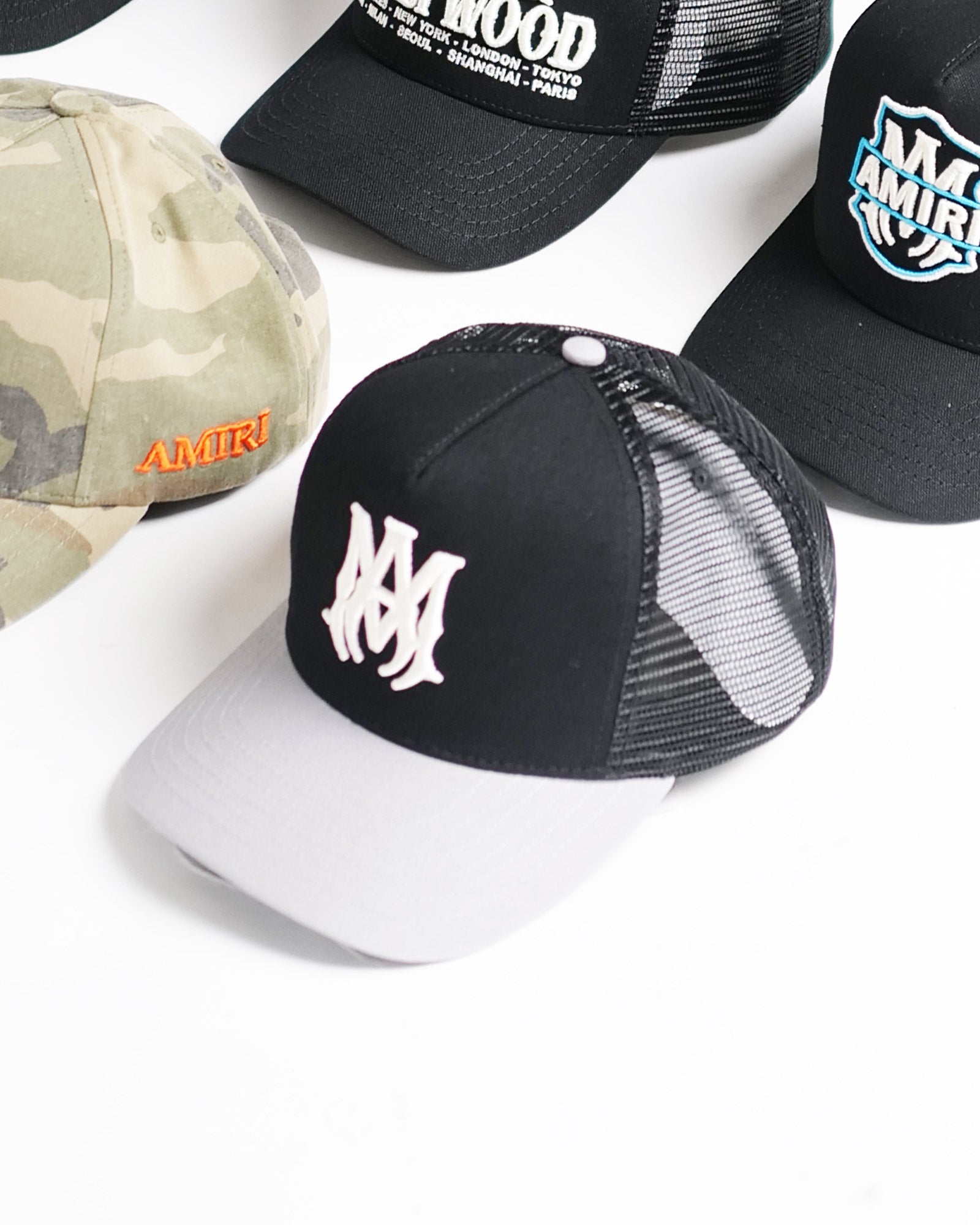 AMIRI (アミリ) SS26 MA LOGO TRUCKER HAT | Detail Application