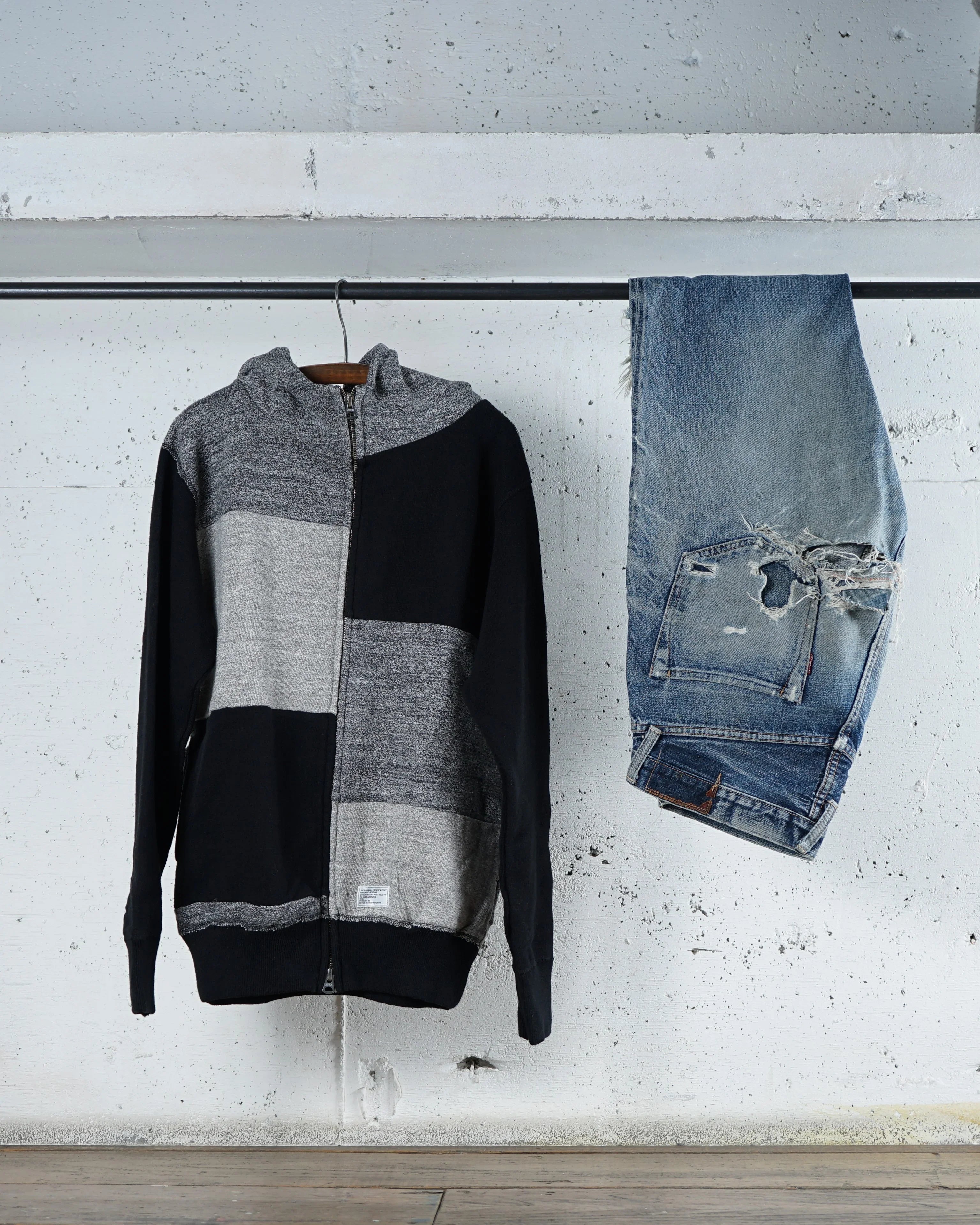 ディバイスファクトリー | パッチワーク パーカー ジップアップ 長年の