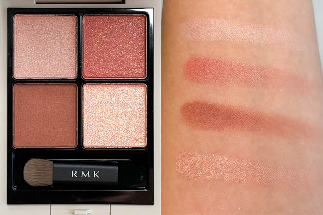 RMK〉「シンクロマティック アイシャドウパレット」全8色スウォッチ
