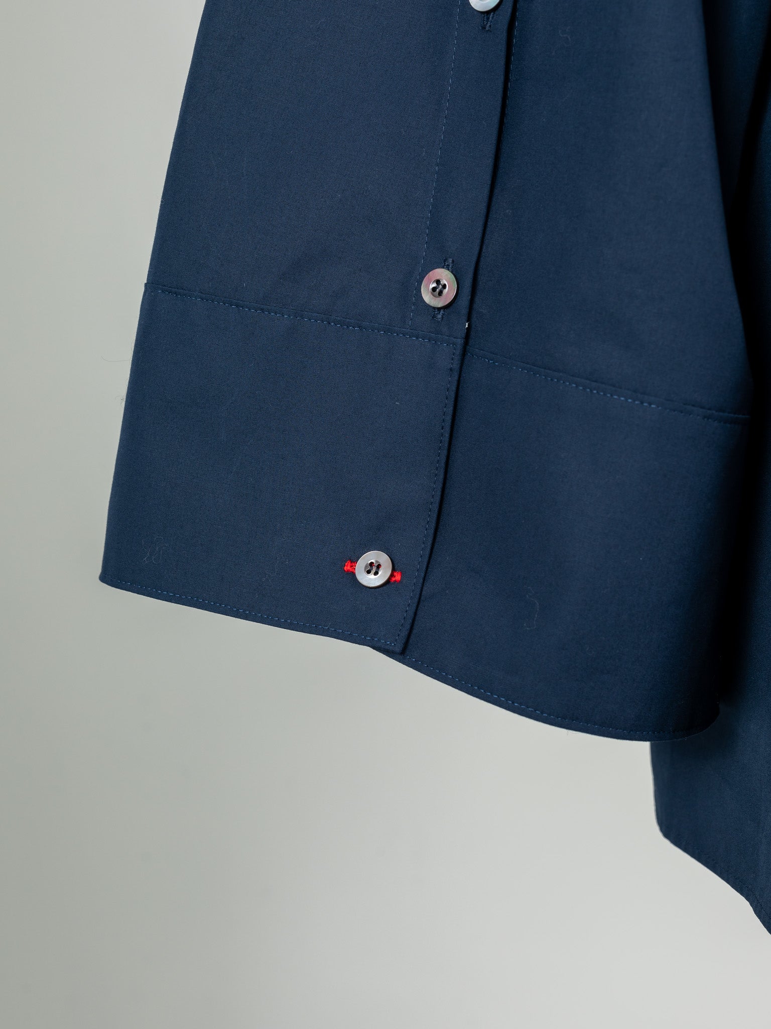 Mia / deres thomas mason 6way sleeve shirt (STRIPE/ INDIGO / CLEAR