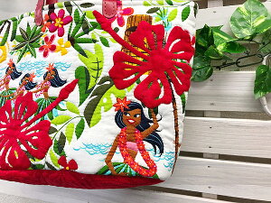 ハワイアンキルト ハワイ 生地 フラガール バッグ の通販 価格4180円
