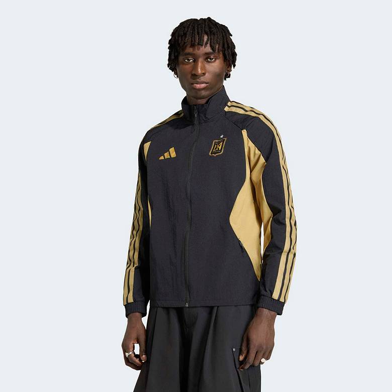 adidas Adult Los Angeles FC Gold 2026 Prematch Anthem Full-Zip