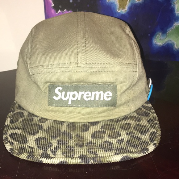 Supreme Leopard Camp Cap オリーブレオパード 10ss