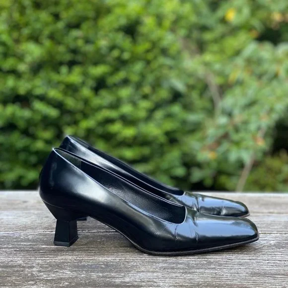 Prada | Shoes | Prada Vintage 99s Square Toe Leather Pumps | Poshmark