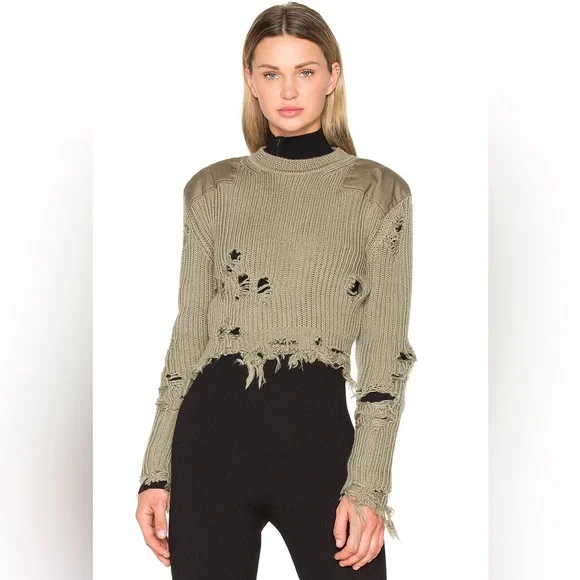 Yeezy | Sweaters | Nwt Yeezy Season 3 Destroyed Crop Military
