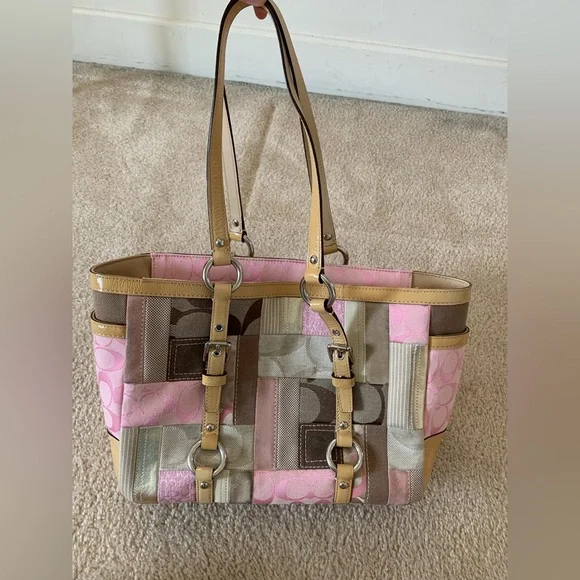 Coach | Bags | Coach Patchwork Pink Purse | Poshmark