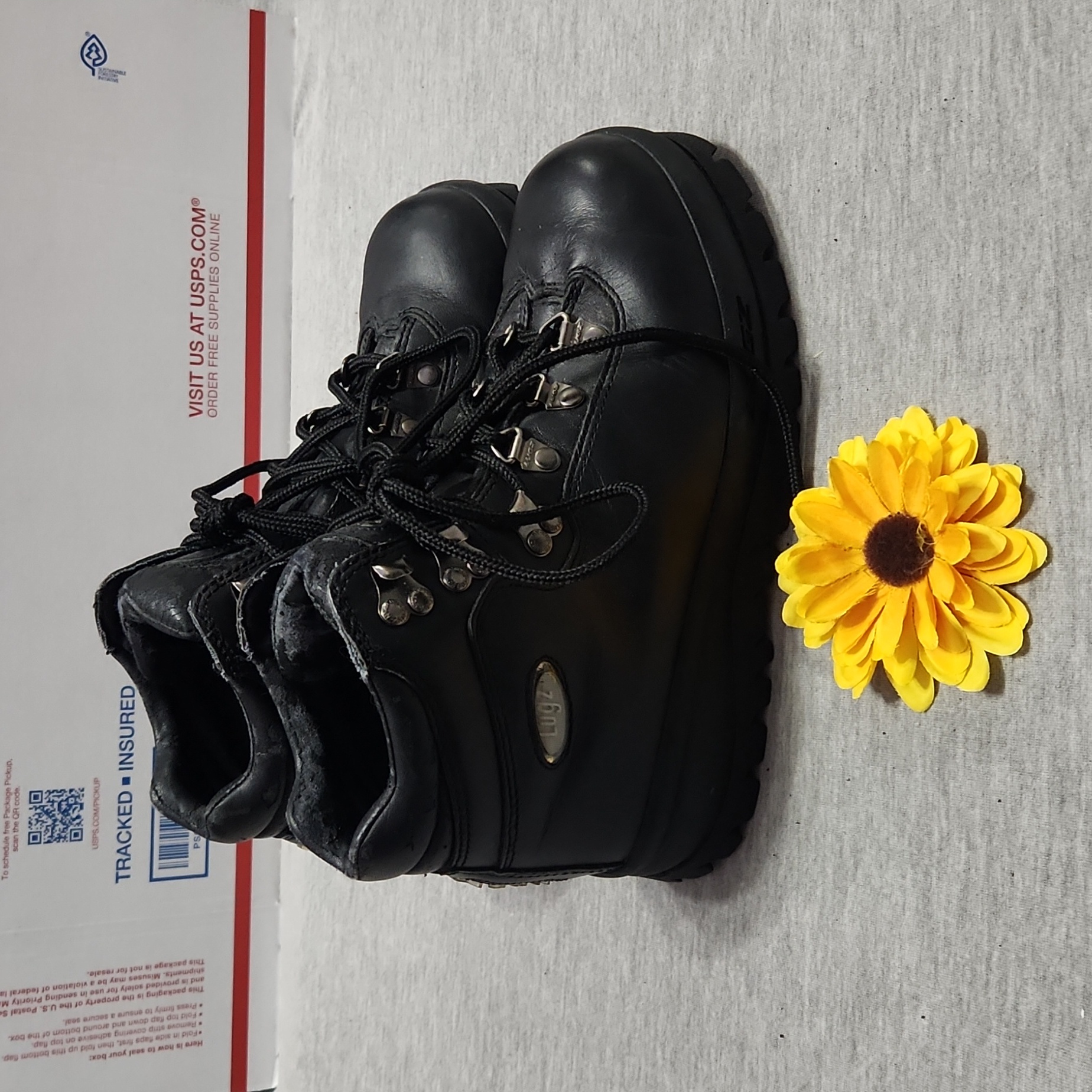 Vintage | Shoes | Vintage Y2k Lugz Black Leather Platform Lug Sole