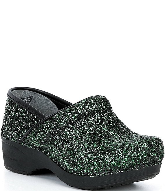 Dansko XP 2.0 Glitter Leather Clogs | Dillard's