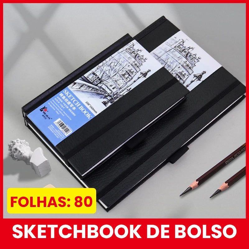 Sketchbook MIKAILAN - 80 Folhas de 130g para Desenho e