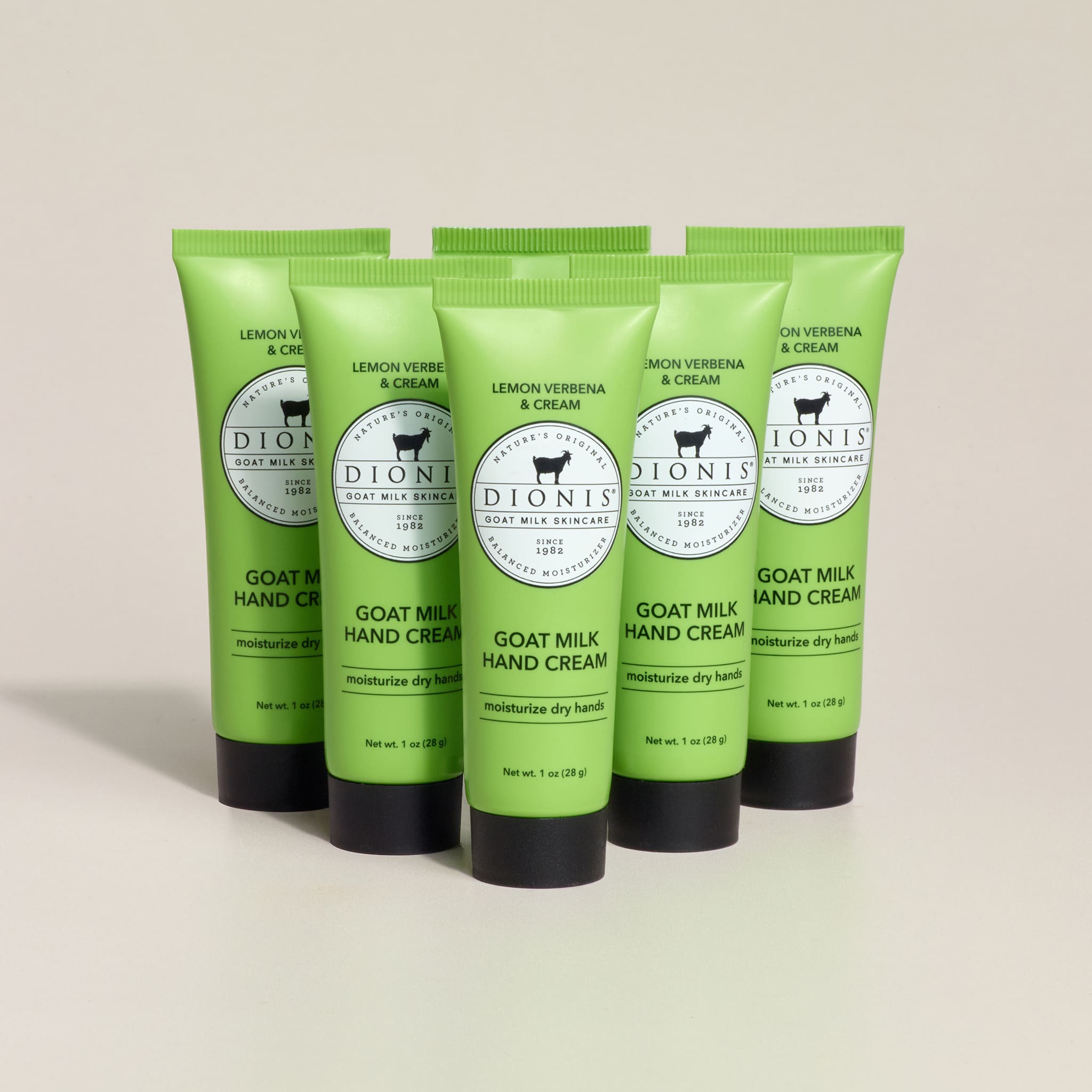 Lemon Verbena & Cream Goat Milk Hand Cream, Set of 6 • Dionis Goat