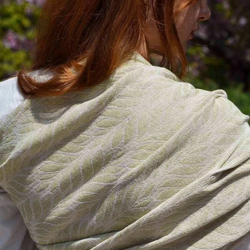 ディディモス リネン混 スリング トリアス モーニンググリーン