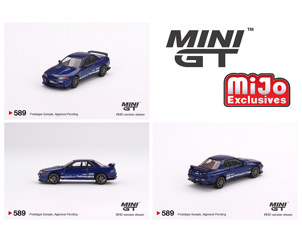 Mini GT 1:64 #570 Nissan Skyline GT-R (R34) V-Spec – Black Pearl