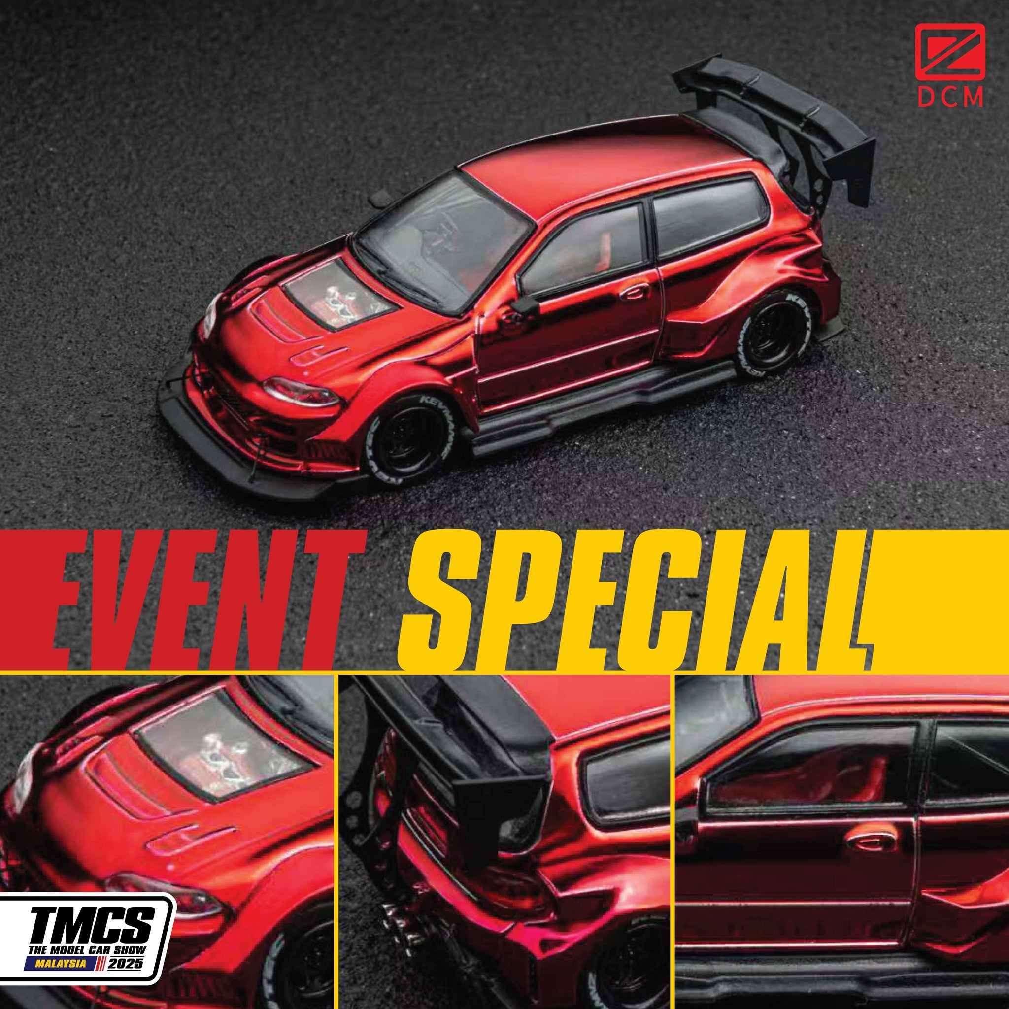 DCM 1/64 HONDA CIVIC EG6 KEVMANNZ 1996 HATCHBACK WIDE BODY CHROME