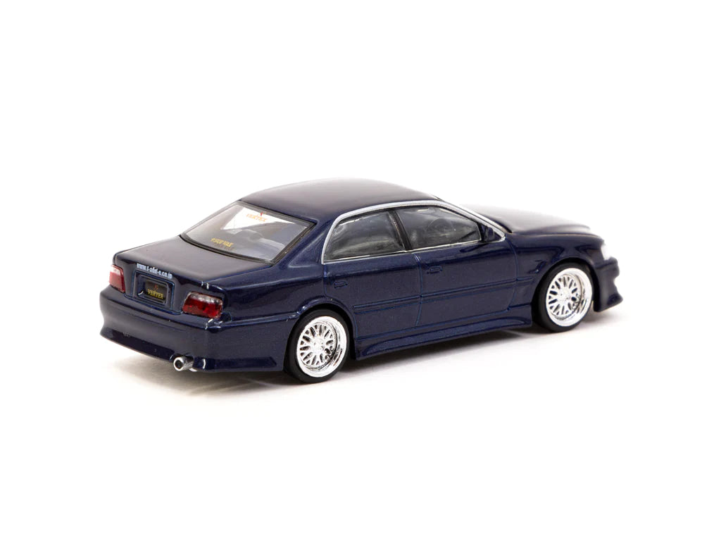 Tarmac Works 1/64 VERTEX Toyota Chaser JZX100 Blue Metallic