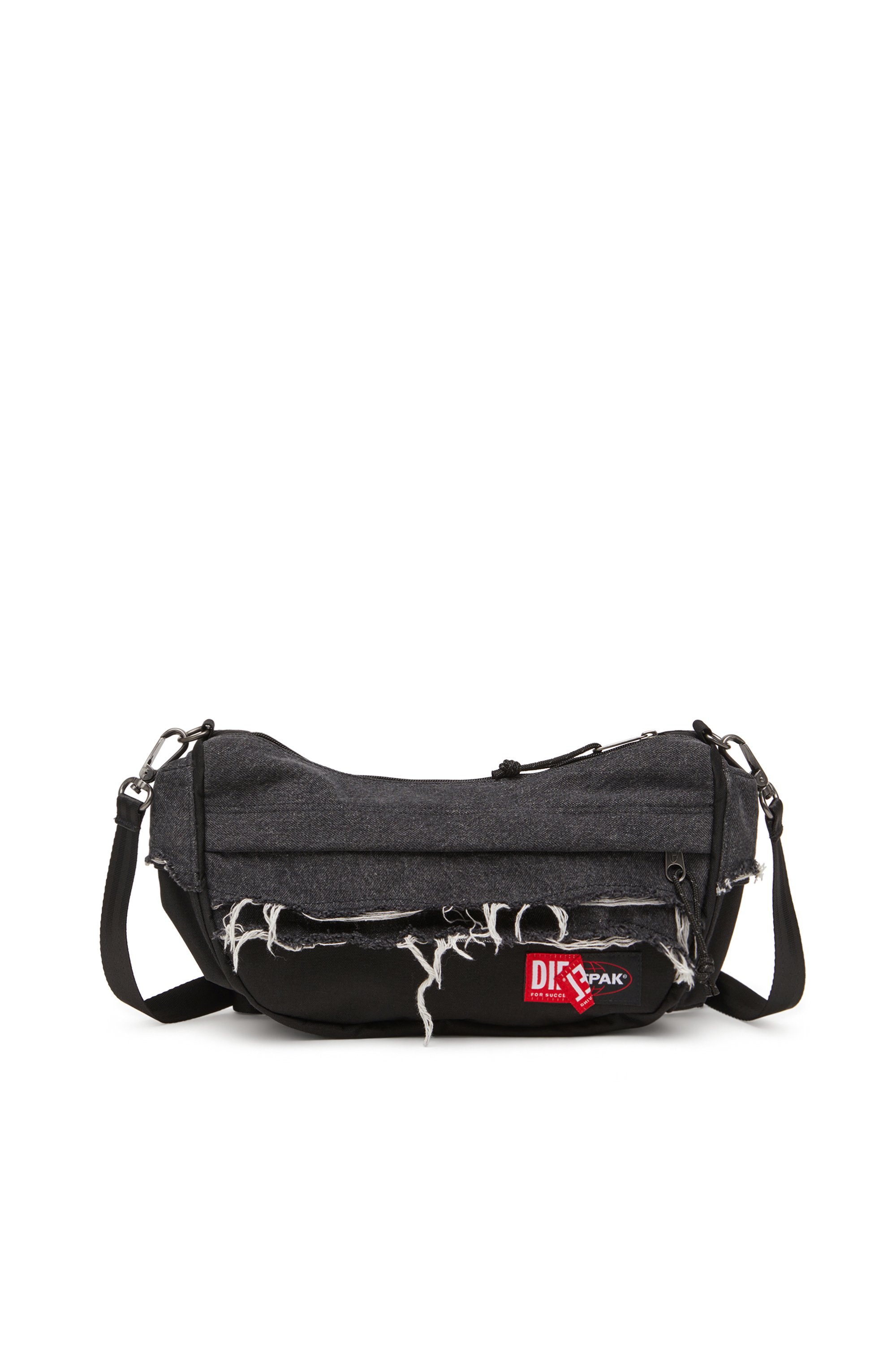 Women's Shoulder bag in destroyed denim | Black | Diesel