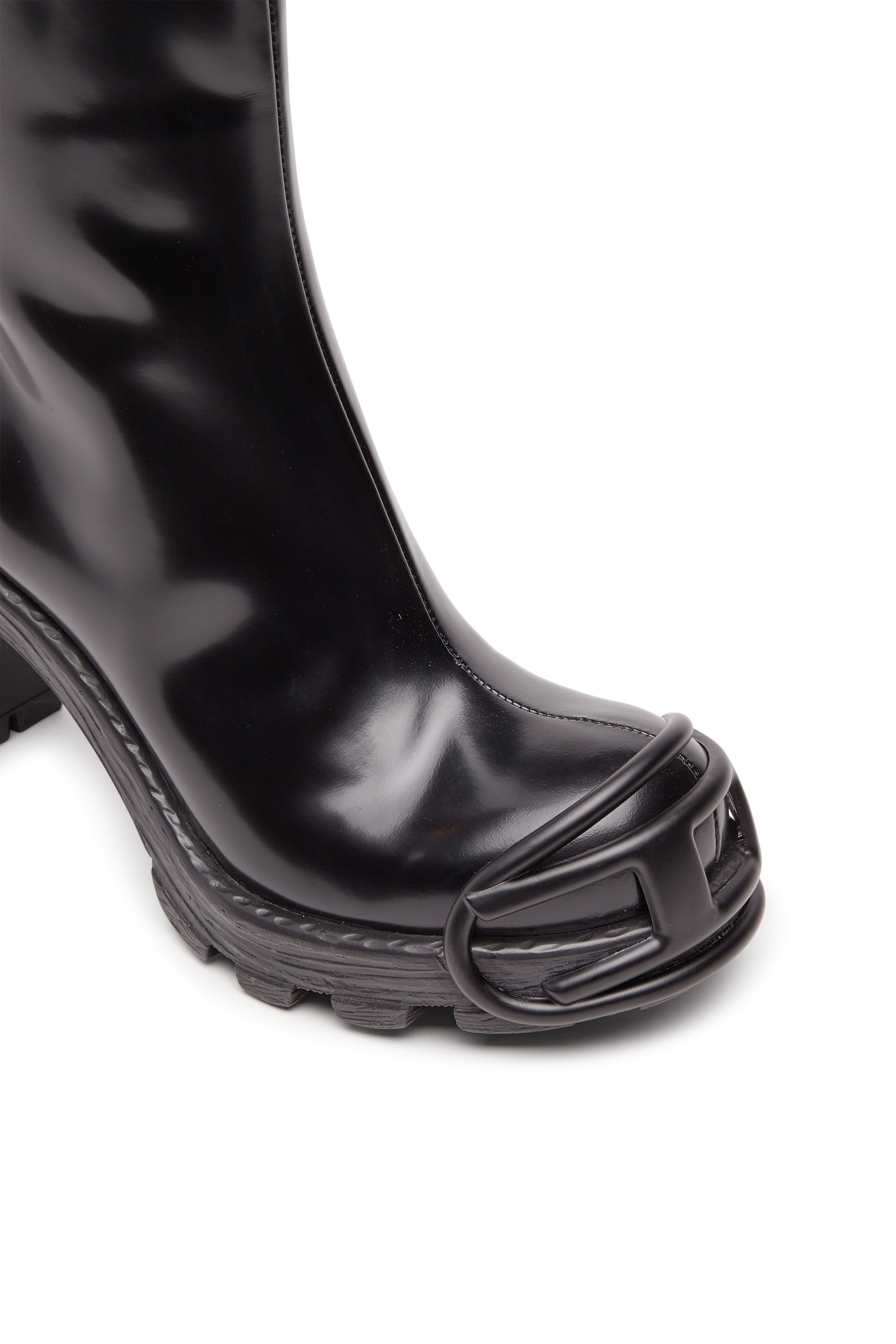 Women's D-Hammer-High-heel boots in brushed leather | Black | Diesel