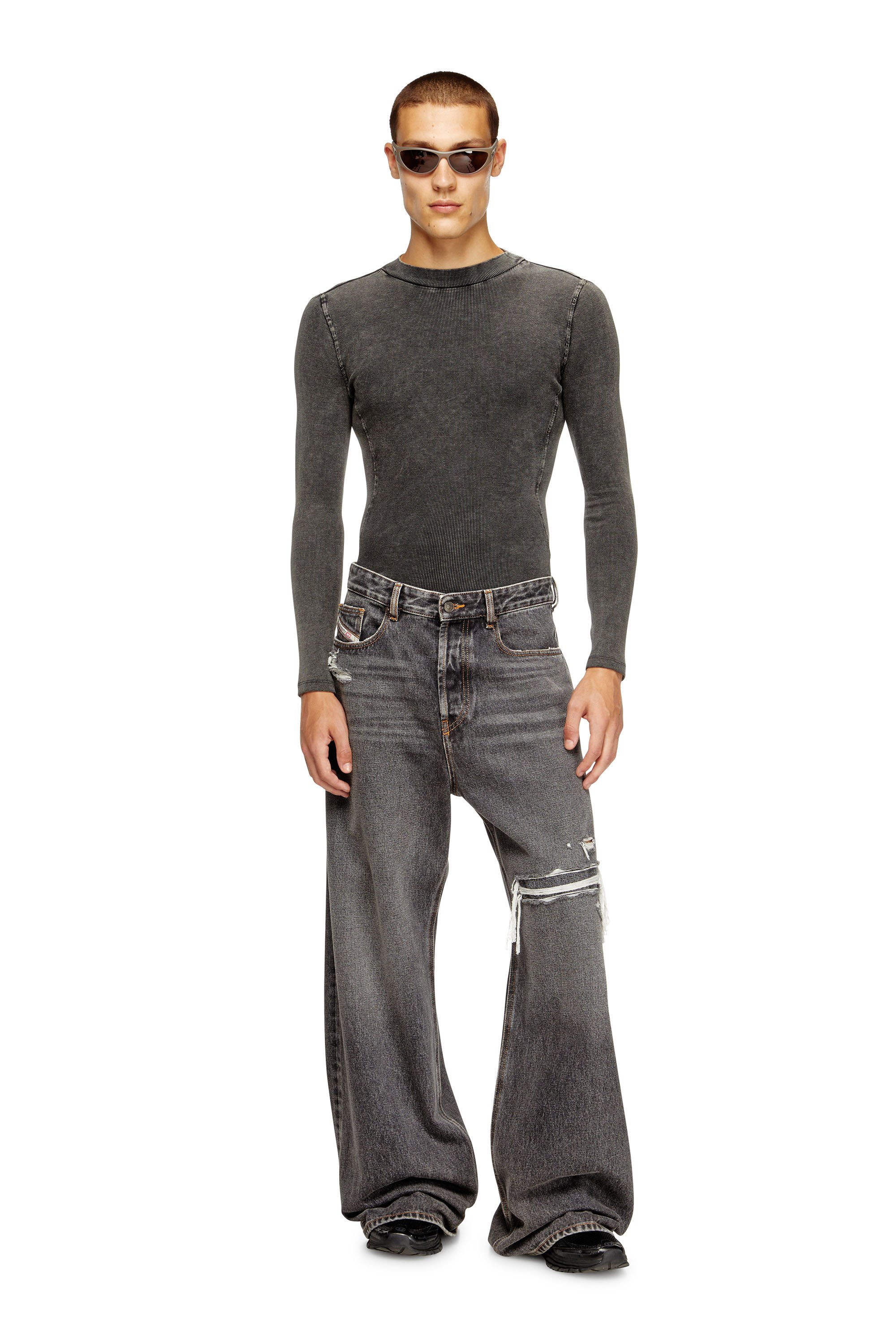 D-RISE Man: Oversized Regular Black/Dark grey Jeans | Diesel