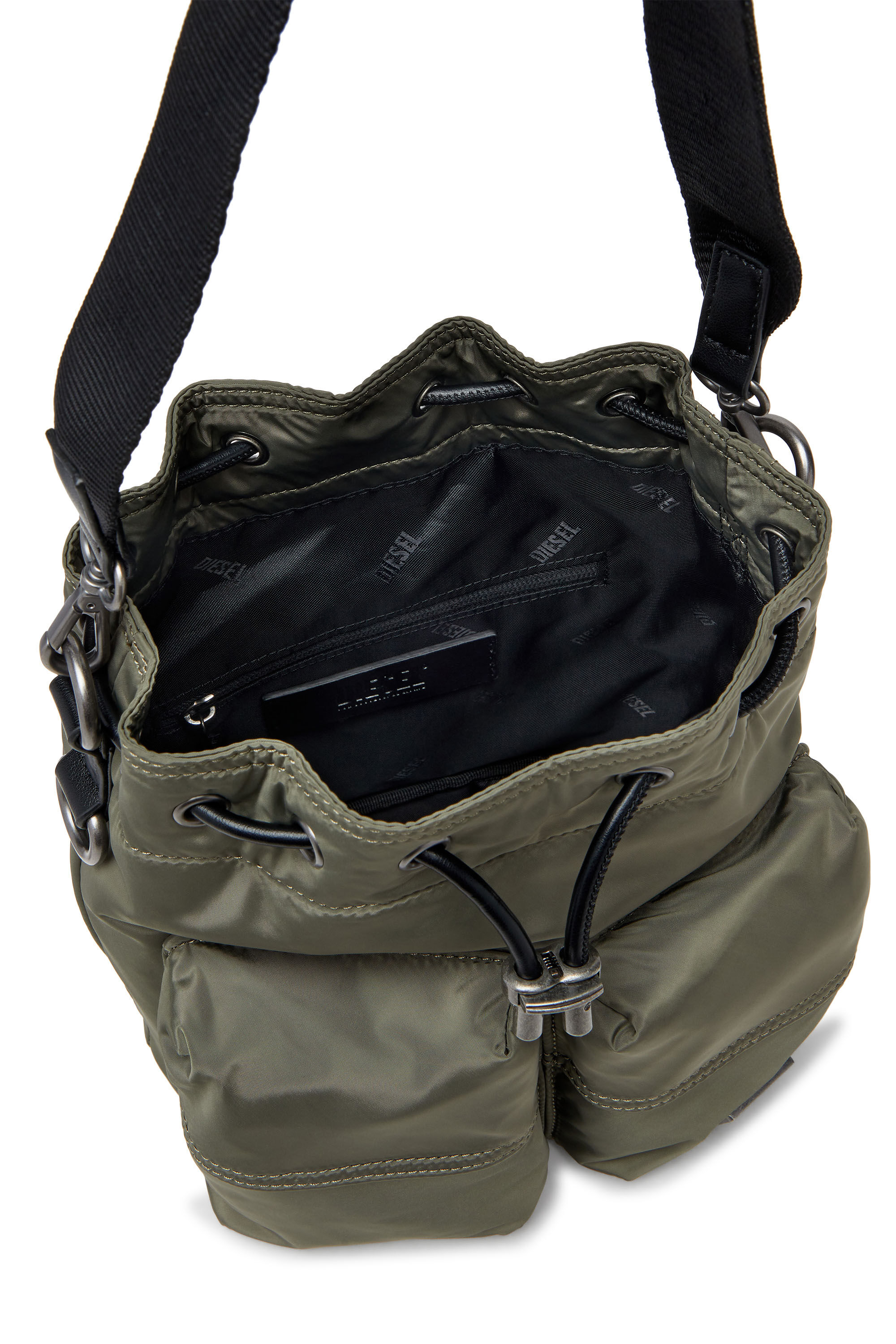 Women's Multi-Pkts-Multipocket bucket bag in utilitarian shell
