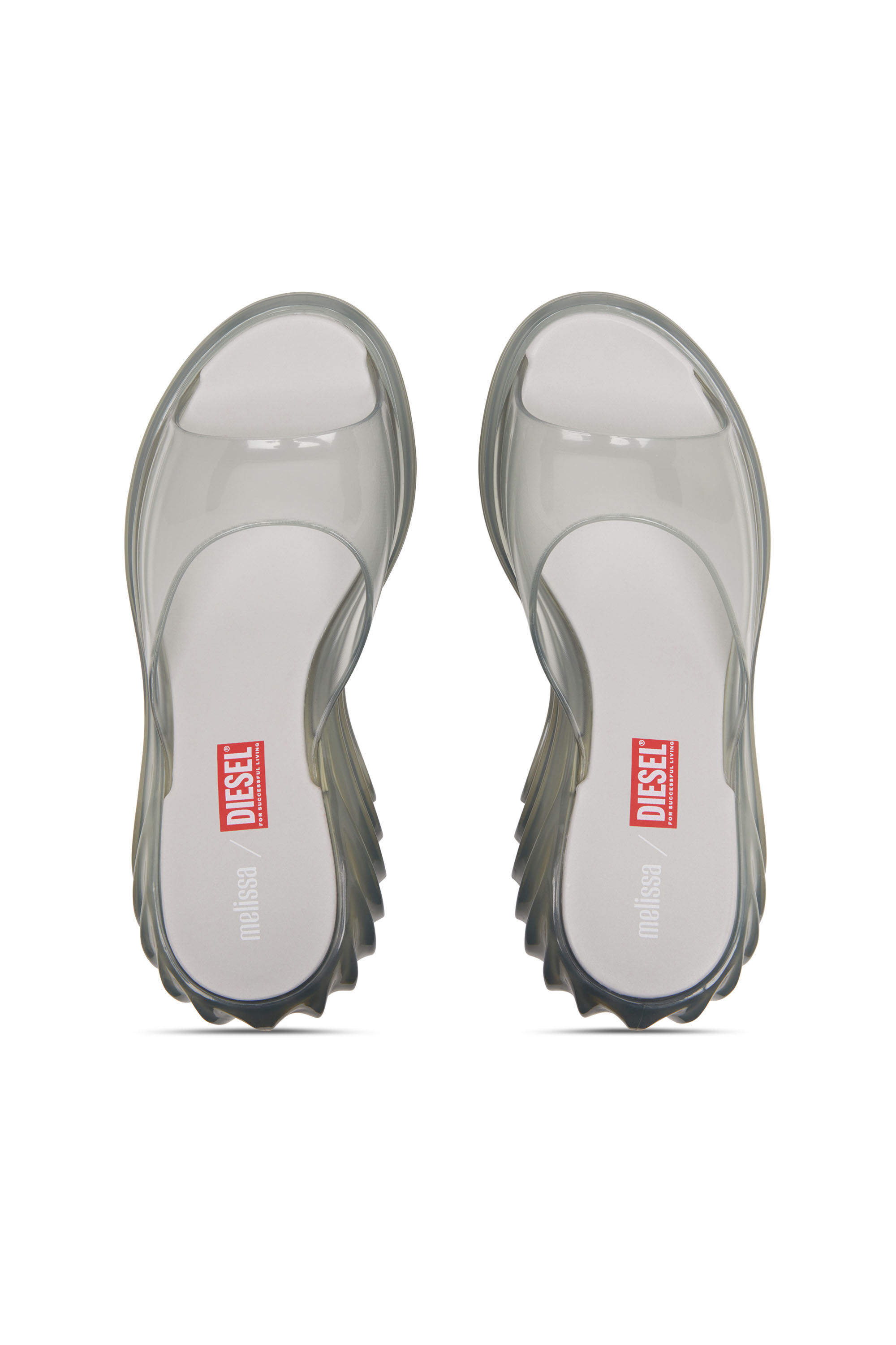 Women's Platform mule in Melflex® | Grey | Diesel