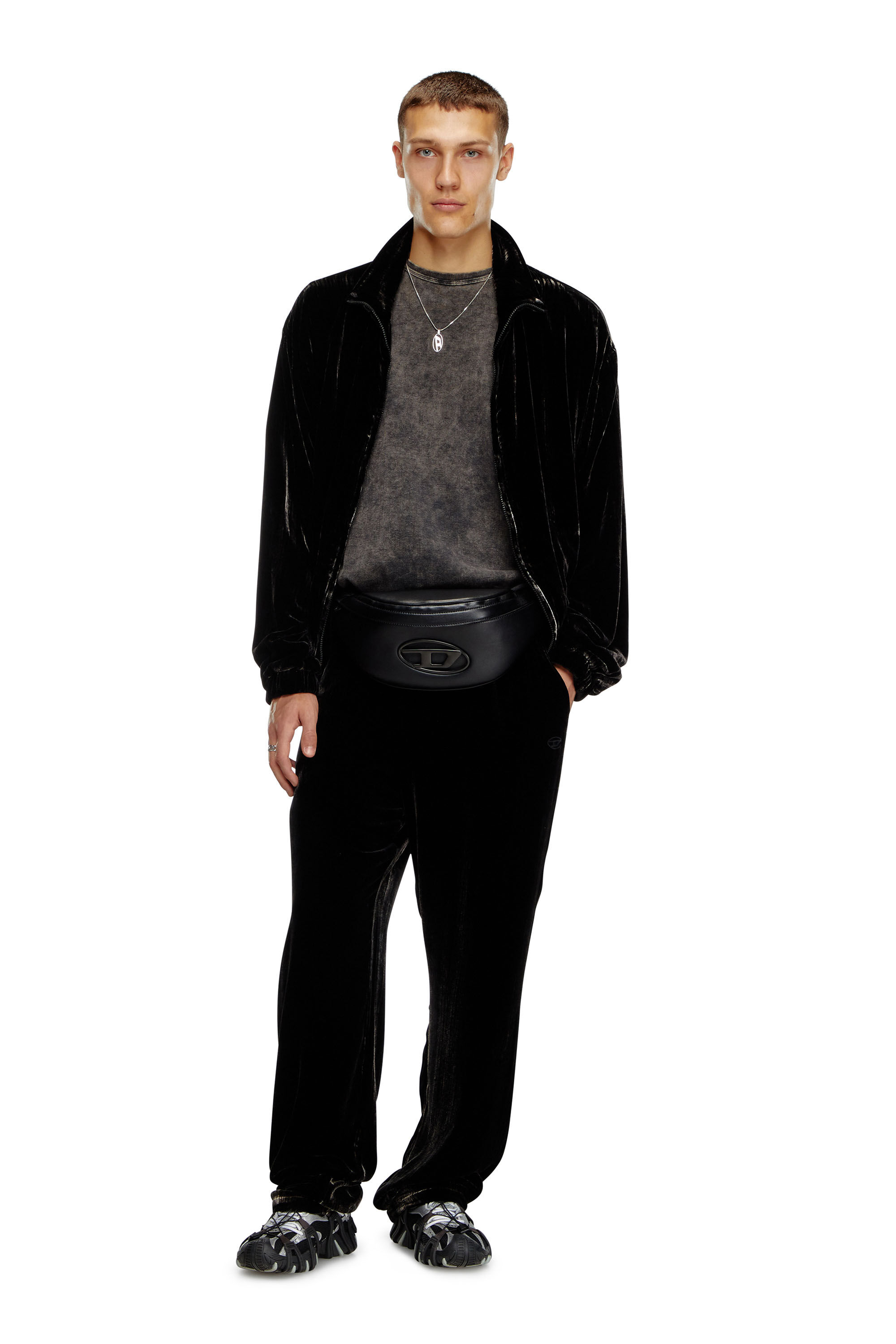 Women's Holi-D Belt Bag M in PU and neoprene | Black | Diesel