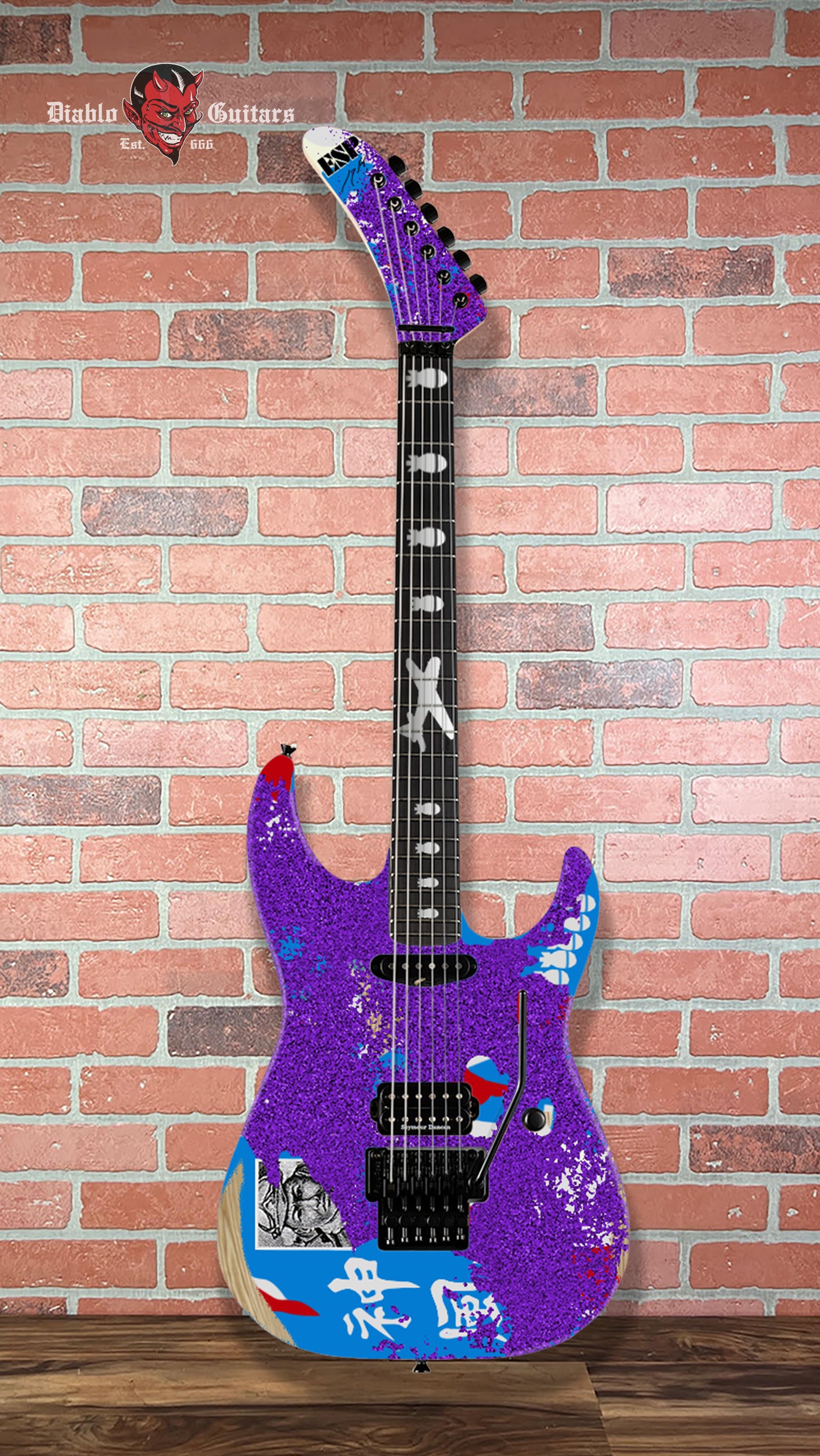 Pre-Order) ESP Custom Shop George Lynch - Purple Sparkle Painted