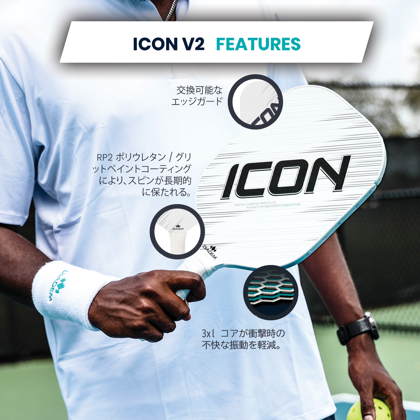ICON V2 - DIADEM | ピックルボール
