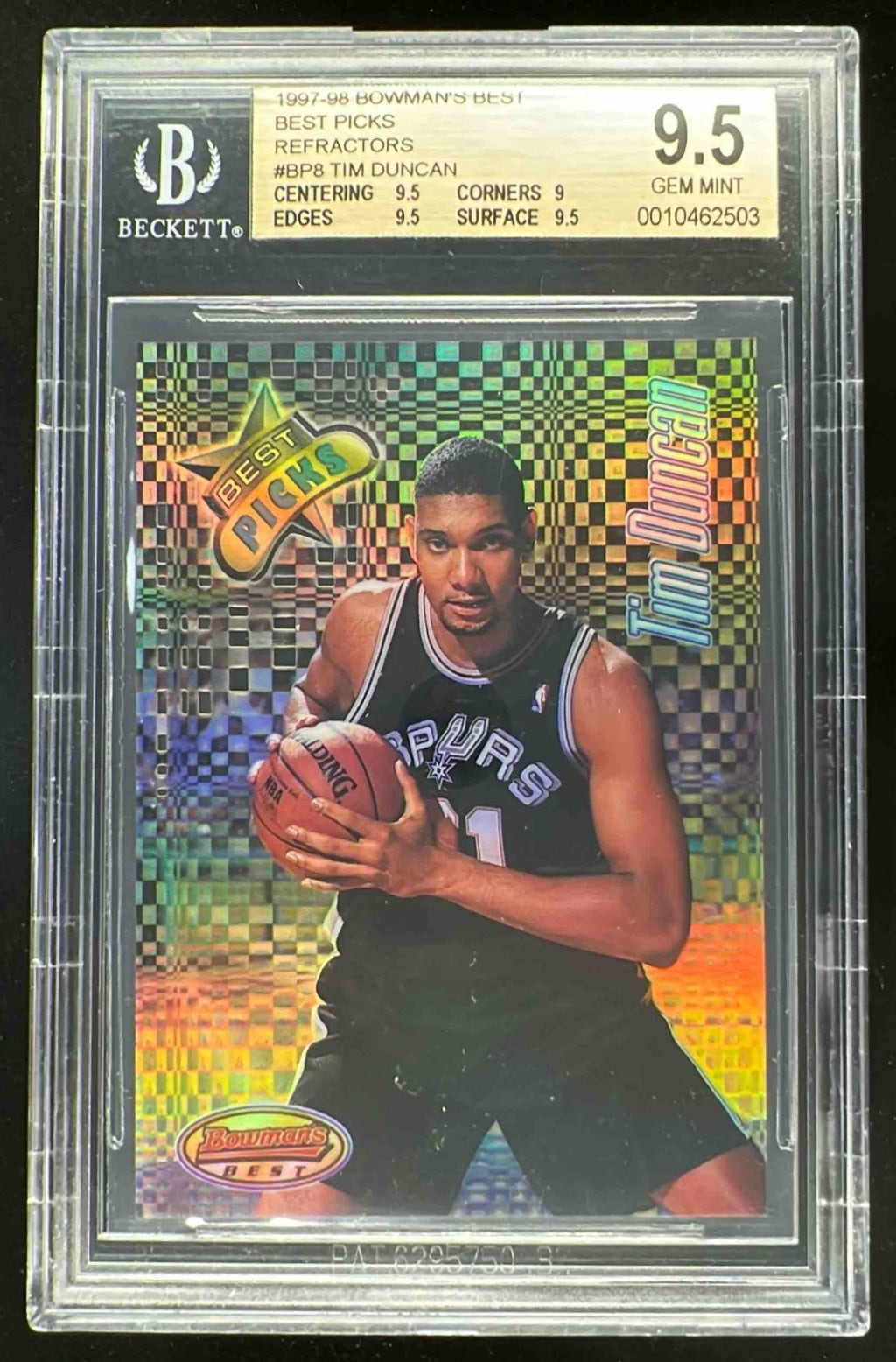 1997 Topps Basketball Tim Duncan ROOKIE #115 CGC 10 GEM MINT on