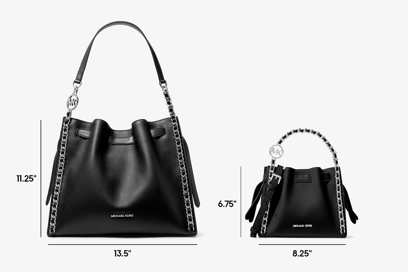 Mina Large Suede Chain Shoulder Bag in POWDER BLUSH - Sale