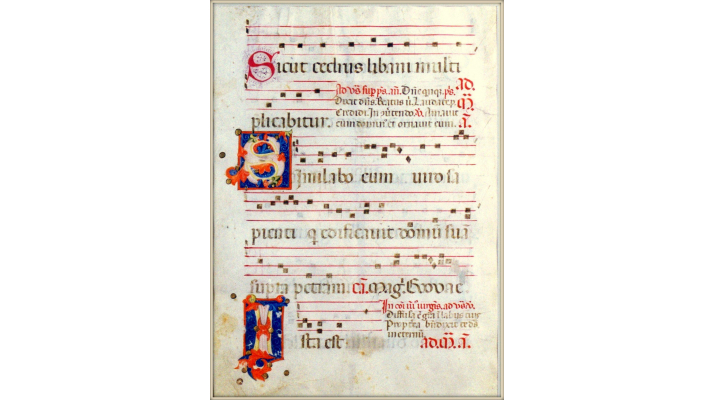 聖徳大学が12月21日まで収蔵名品展「中世ヨーロッパの彩飾楽譜」を開催