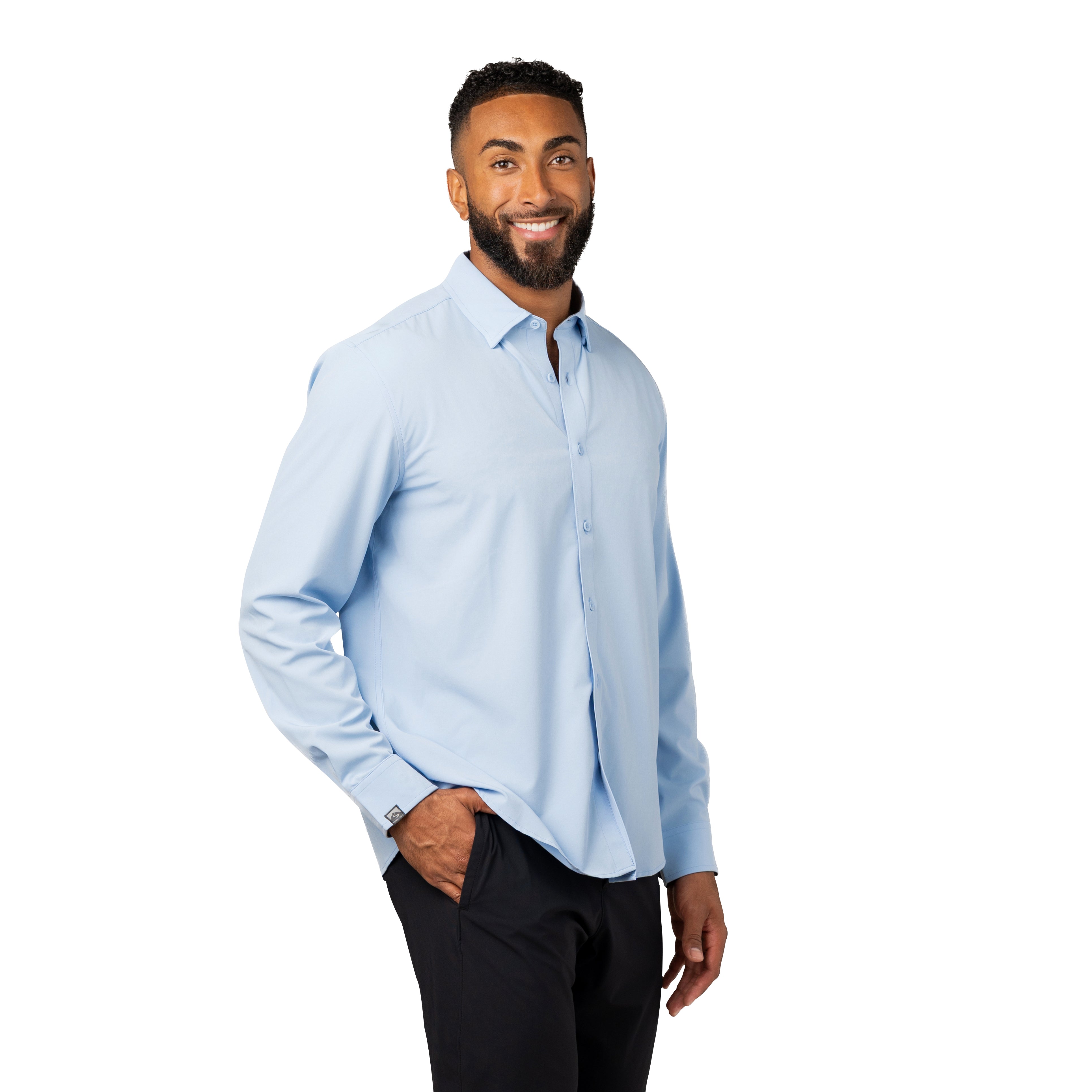 Men's Influencer 4-Way Stretch Solid Woven Shirt – Storm Creek