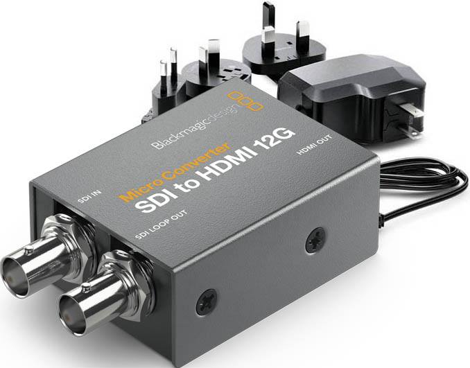 Blackmagic SDI to HDMI 12G with power supply - CONVCMIC/SH12G/WPSU