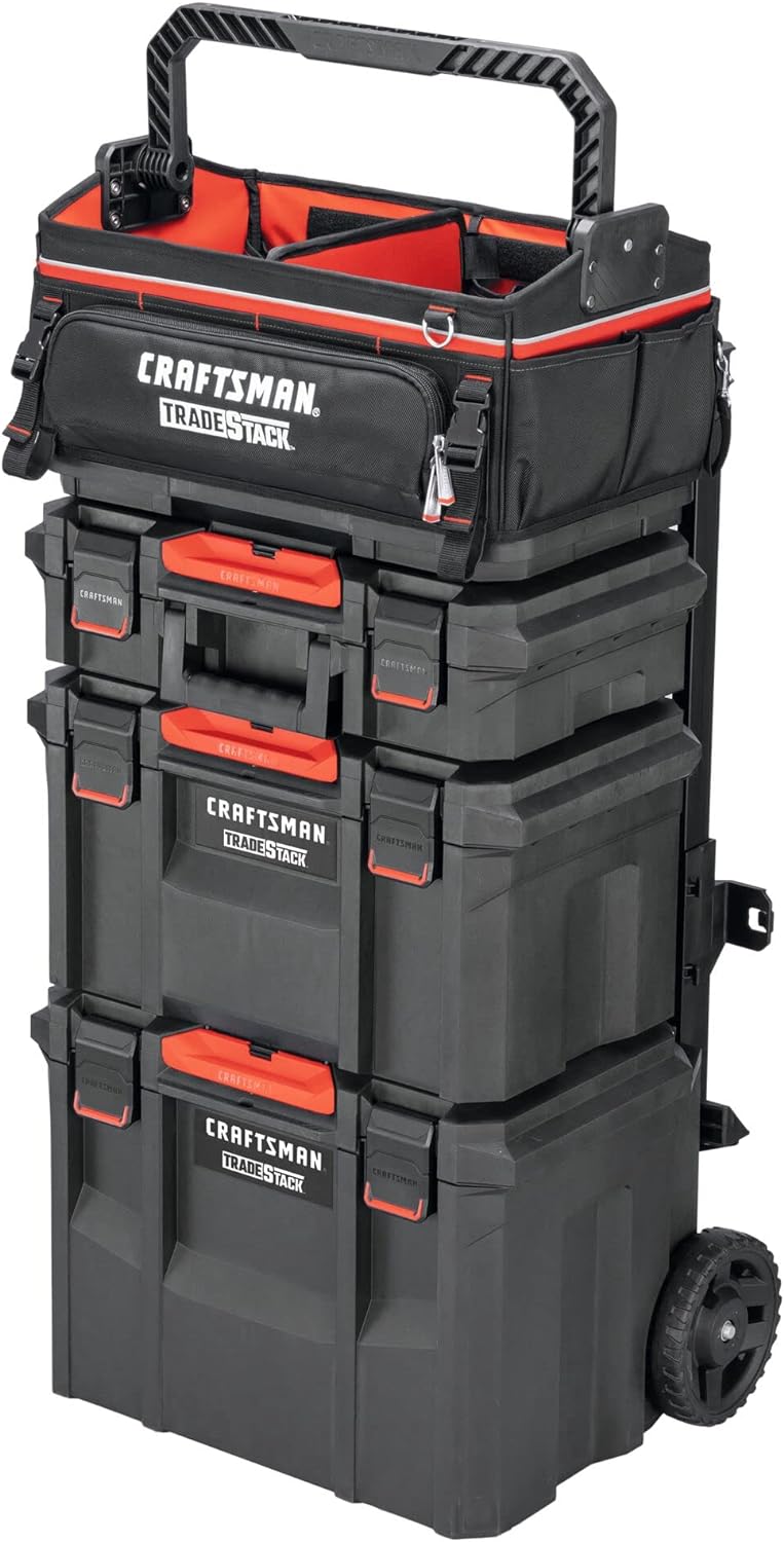 CRAFTSMAN TRADESTACK System Tool Bag, Heavy Duty Open Mouth Tool