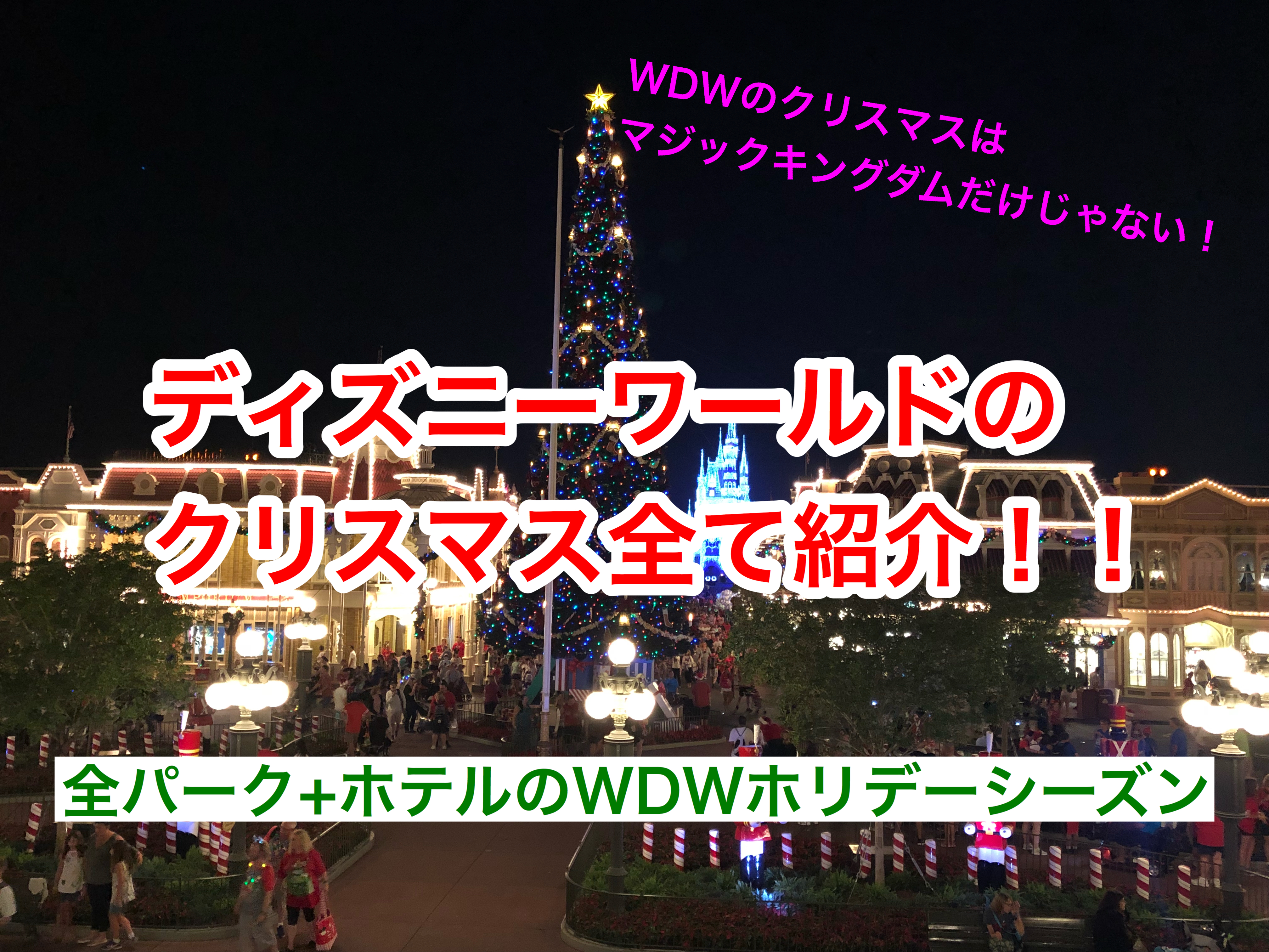フロリダのディズニーワールドのクリスマスのみどころは？WDWの